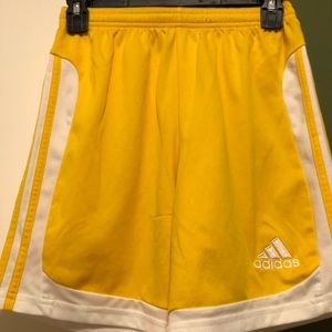 Adidas yellow soccer shorts